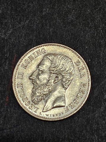 België. Leopold II. 50 Cents 1886 Vlaams (Zonder