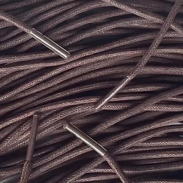 Ronde wax veters - Bruin • 120  cm x 3 mm, Ophalen of Verzenden, Nieuw
