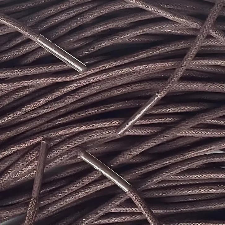 Ronde wax veters - Bruin • 120  cm x 3 mm, Kleding | Heren, Schoenen, Ophalen of Verzenden