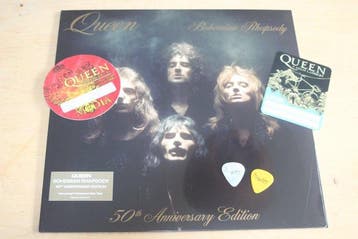 Queen - Bohemian Rhapsody (Blue Vinyl) + Guitar Picks +, Nieuw in verpakking