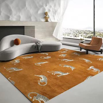 Luxe Pluche Luipaardprint Tapijt - Zacht Vloerkleed Antislip, Verzenden, Nieuw, Modern