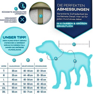 Hondenjas - Hondentrui - Winter - L - Groen - TRESKO®, Verzenden, Zo goed als nieuw