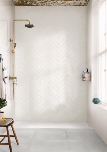 Wandtegel Handvorm Boch Magnes Wit Mat 7,5x30 (Muurtegels), Nieuw, 20 tot 40 cm, 10 m² of meer, Wandtegels