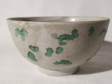 Chinese groene gespetterde keramische kom – Noordelijke