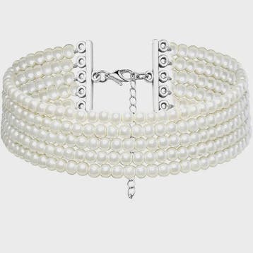 Elegante Multi-Rij Parel Choker Ketting - Handgemaakt Vintag, Verzenden, Nieuw