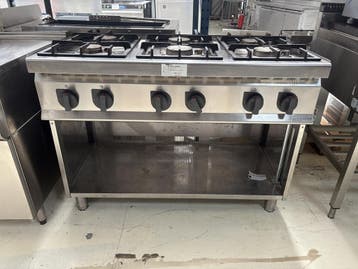 GGM Gastro Gasfornuis 6 Pits, Ophalen of Verzenden, Gebruikt