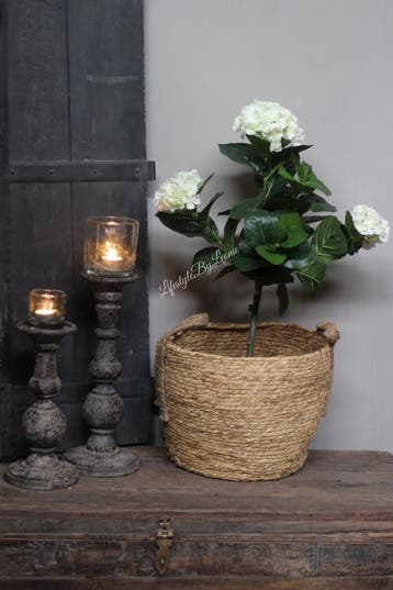 Bol kandelaar Old grey 40 cm, Ophalen of Verzenden, Nieuw