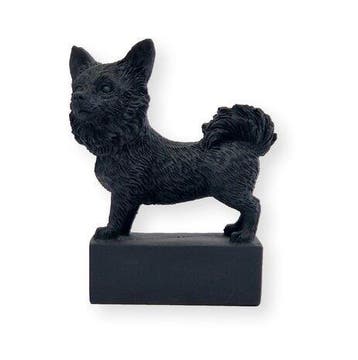 Mooie urn zwart mat voor uw hondje Chihuahua 13,5cm, Nieuw