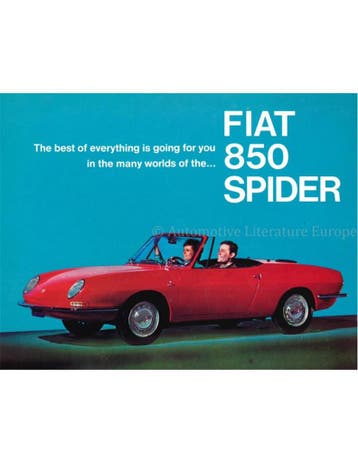 1967 FIAT 850 SPIDER BROCHURE ENGELS (USA), Nieuw, Author