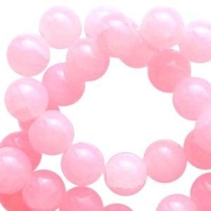 20 x Crackled opal glaskralen 8 mm Pink (Opaal glaskralen), Ophalen of Verzenden, Nieuw, Kraal