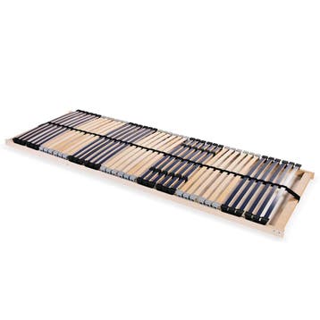 vidaXL Lattenbodem met 42 latten 7 zones 80x200 cm, Eenpersoons, Bruin, Verzenden, Nieuw