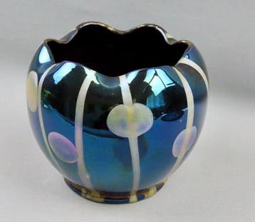 Lötz Witwe - Koloman Moser - Vaas - Glas - Streifen und