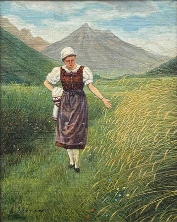 Emma Pastor-Normann (1871-1954) - Duitse Alpenmeisje in