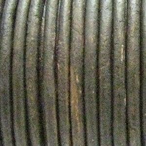 1 x Rol DQ leer rond 2mm Antiek Groen per 25 meter, Ophalen of Verzenden, Nieuw, Draad