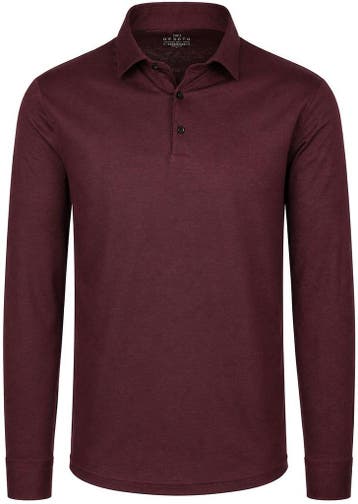 Desoto Longsleeve Poloshirt Essential Burgundy maat XL Heren, Verzenden, Desoto, Rood, Maat 56/58 (XL)