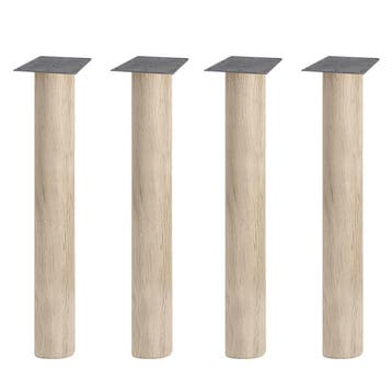 Eiken ronde tafelpoot 72,5 cm van massief hout  Ø12 cm - set, Ophalen of Verzenden, Nieuw
