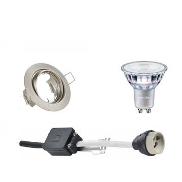 LED Spot Set 7W - Kantelbare Ronde Inbouwspot - Dimbare Witt, Ophalen of Verzenden, Nieuw