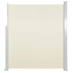 Zijscherm 100x500 Creme | Tweedekansje | OP=OP, Staal, 100 tot 150 cm, Nieuw, Ophalen of Verzenden