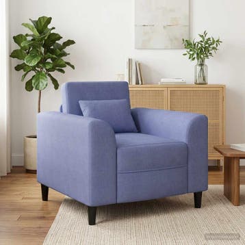 vidaXL Fauteuil Jeans Blauw Stof, Verzenden, Nieuw