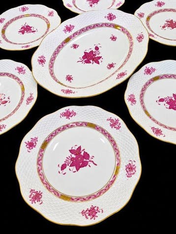 Herend - Tafelservies (7) - Porselein - Apponyi Purple