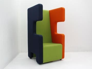 Fauteuil Ahrend Landscape - stof blauw, oranje, groen  -, Werkplek, Ophalen of Verzenden, Gebruikt, Overige typen