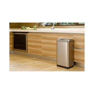 EKO Mirage Sensor Bin 30 ltr - Mat RVS/Zwart, Verzenden, Nieuw