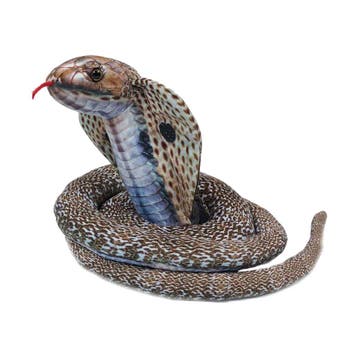 Cobra slang knuffel - pluche - bruin mix - 185 cm, Verzenden, Nieuw