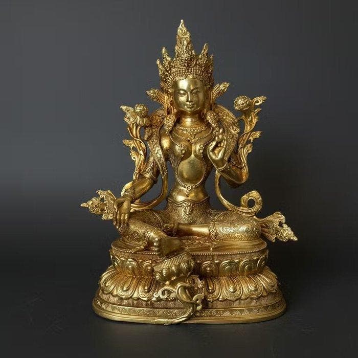 Groene Tara - Brons - Nepal (Zonder minimumprijs), Antiek en Kunst, Antiek | Overige Antiek
