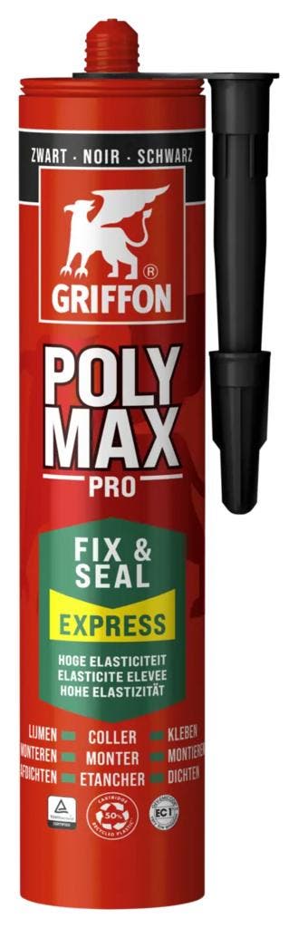 Griffon polymax fix seal express 1 stuk, 425 gr, zwart, Verzenden, Nieuw