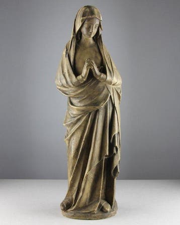 Beeldje - Virgin in Prayer - Museum Cast - Gips