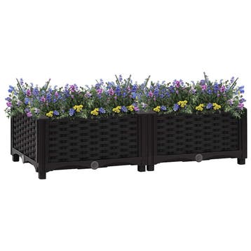 vidaXL Plantenbak verhoogd 80x40x23 cm polypropyleen, Kunststof, Minder dan 30 cm, Verzenden, Nieuw