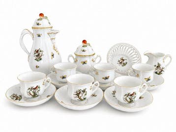 Herend - Koffieservies voor 6 (18) - Rothschild-Vogel -