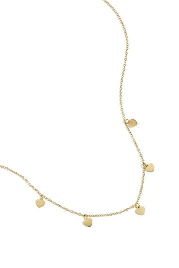 Goudlief Simpele ketting met hartjes hangers (Kettingen), Verzenden, Nieuw, Zilver, Overige materialen