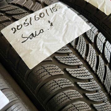 2 x Sava 205-60-15 Winterbanden 8,5mm, Gebruikt, 15 inch, Band(en), Personenwagen