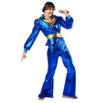 Dancing King Kostuum Heren Blauw, Ophalen of Verzenden, Nieuw