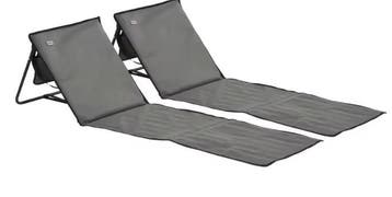 Set van 2 Opvouwbare Strandmatten met Rugleuningen Handige T, Verzenden, Nieuw