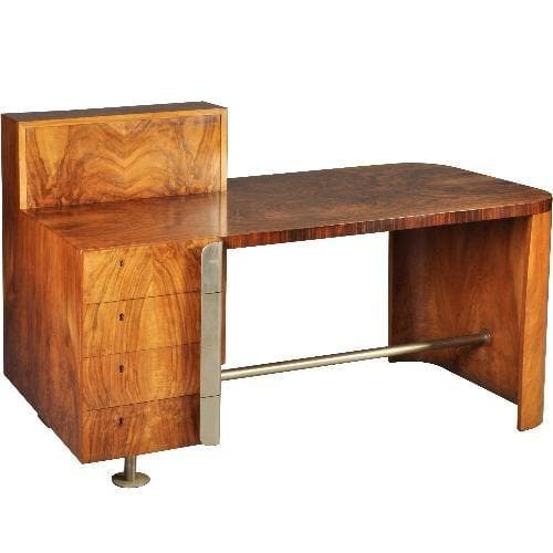 Wat een uitzonderlijk fraai art deco bureau ca 1920 in oa wo, Antiek en Kunst, Antiek | Kantoor en Zakelijk, Ophalen of Verzenden