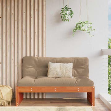 vidaXL Tuin Midden Sofa Massief grenenhout Wasbruin, Verzenden, Nieuw