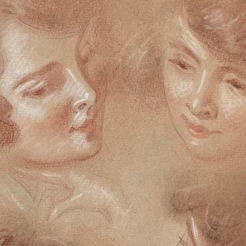 René Péan (1875-1955) - Etude de portraits (Vendu sans prix