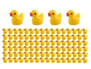 100x Mini Eend Ornamenten –Gele Hars Decoratie Aquarium en T, Verzenden, Nieuw
