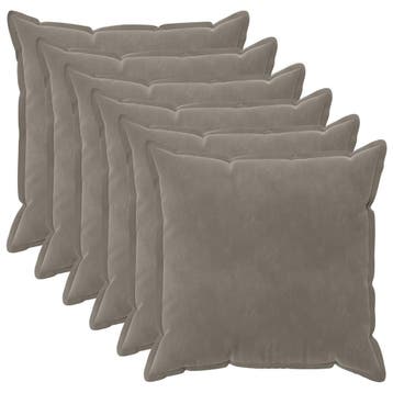 vidaXL Kussensloop 6 pcs HOUTEN Lichtgrijs 60 x 60 cm, Verzenden, Nieuw