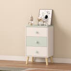 Kindernachtkastje Sandnes wit en mintgroen 62x38x30 cm [en.c, Verzenden, Nieuw