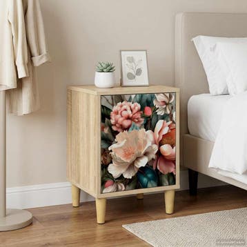 vidaXL Nachtkastje BORNE Sonoma Eiken 36 x 33 x 50 cm, Minder dan 45 cm, Verzenden, Nieuw, Minder dan 55 cm