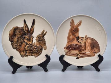 Goebel W. Germany – 2-teiliges Sammelteller-Set „Mothers, Antiek en Kunst, Antiek | Meubels | Tafels