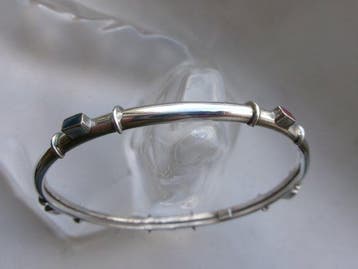 Zilver, emaille - Armband - Art Deco, Antiek en Kunst