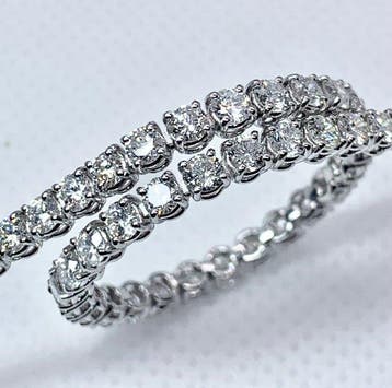 Pala Diamond - Tennis armband - 18 karaat Witgoud - 5.40ct.