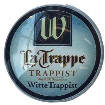 Occasion - Ronde taplens La Trappe witte trappist bol 69 mmø, Ophalen of Verzenden