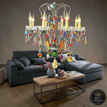 SLC Illumina - MG - Kroonluchter - Smeedijzer - fruit