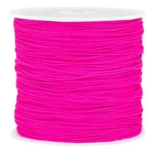 Rol met 90 meter Macramé satijndraad 0.8mm Super pink (ki.., Ophalen of Verzenden, Nieuw, Draad