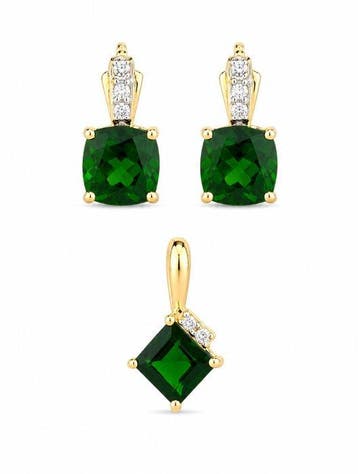 2-delige sieradenset - 14 karaat Geel goud - 2.29ct. tw.